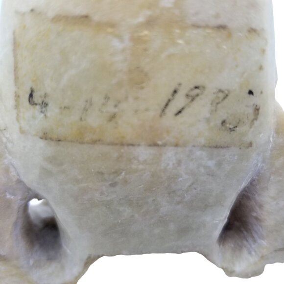 Vintage Hand-Carved Soapstone Floral Brush Pot - Picture 15 of 16